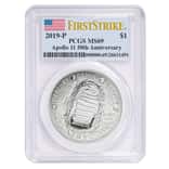 2019 P Apollo 11 50th Anniversary Silver Dollar Comm. PCGS MS 69 FS