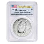 2019 P Apollo 11 50th Anniversary Proof Silver Dollar Comm. PCGS PF 69 FS