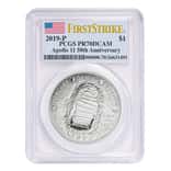 2019 P Apollo 11 50th Anniversary Proof Silver Dollar Comm. PCGS PF 70 FS