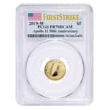 2019 W Apollo 11 50th Anniversary $5 Proof Gold Comm. PCGS PF 70 FS