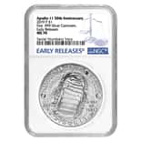 2019 P Apollo 11 50th Anniversary Silver Dollar Comm. NGC MS 70 ER