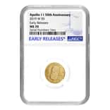 2019 W Apollo 11 50th Anniversary $5 Gold Comm. NGC MS 70 ER