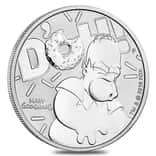 2019 1 oz Tuvalu Homer Simpson Silver Coin .9999 Fine Silver BU In Cap