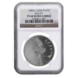 1989 1 oz Russia Palladium Ballerina 25 Roubles NGC PF 68 UCAM