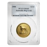 2006 1 oz Gold Lunar Year of The Dog Australia Perth Mint PCGS MS 69