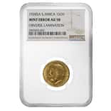 1928-SA South Africa Gold Sovereign George V NGC AU 58 Mint Error