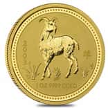 2003 1 oz Gold Lunar Year of The Goat BU Australia Perth Mint (Series I)