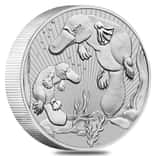 2021 2 oz Silver Australian Piedfort Platypus Perth Mint .9999 Fine BU Next Generation Series