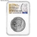 2021 Morgan Silver Dollar Centennial O Privy NGC MS 69 ER Mint Error (Obv Struck Thru)