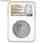 2021 Morgan Silver Dollar Centennial O Privy NGC MS 69 ER Mint Error (Rev Struck Thru)