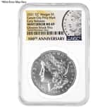 2021 Morgan Silver Dollar Centennial CC Privy NGC MS 69 ER Mint Error (Obv Struck Thru)