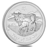 2009 1 oz Silver Lunar Year of The Ox BU Australian Perth Mint In Cap (Series II)