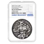 2022 Chad 2 oz Silver Mechanized Minotaur Coin Serial #2 NGC MS 70 ER Antiqued High Relief