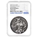 2022 Chad 2 oz Silver Mechanized Minotaur Coin Serial #3 NGC MS 70 ER Antiqued High Relief