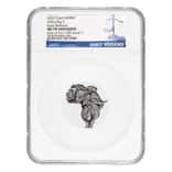 2022 Chad 1 oz Silver Big Five Africa Shaped High Relief Coin NGC MS 70 ER One of First 100