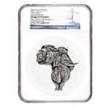 2022 Chad 5 oz Silver Big Five Africa Shaped High Relief Coin NGC MS 69 ER One of First 100