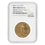 2004 1 oz $50 Gold American Eagle NGC MS 69 Mint Error (Obv Struck Thru)