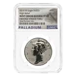 2019-W 1 oz Reverse Proof Palladium American Eagle NGC PF 69 Mint Error (Obv Struck Thru)