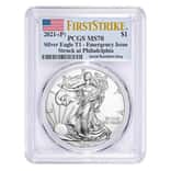 2021 (P) 1 oz Silver American Eagle PCGS MS 70 FS Emergency Issue