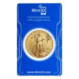 2021 1 oz Gold American Eagle $50 Coin BU Type 2 (In MintID NFC Scan Authentication Card)