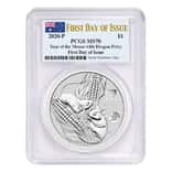 2020 1 oz Silver Lunar Year of The Mouse / Rat Dragon Privy Australian Perth Mint PCGS MS 70 FDOI