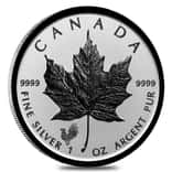 2017 1 oz Silver Canadian Maple Leaf Lunar Rooster Privy .9999 Fine $5 Coin BU