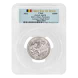 2021 Chad 2 oz Silver Bull vs Bear Pandemic Serial #3 PCGS MS 70 FDOI Antiqued High Relief