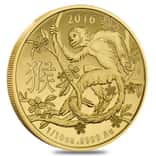 2016 1/10 oz Gold Lunar Year of the Monkey Coin .9999 Fine BU (In Capsule) - Australian Royal Mint