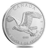 2014 1 oz Silver Canadian Bald Eagle - Birds of Prey Series BU
