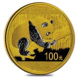 2016 8 Gram Chinese Gold Panda 100 Yuan .999 Fine BU (Sealed)
