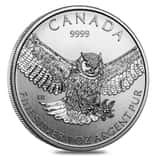 2015 1 oz Silver Canadian Great Horned Owl - Birds of Prey Series