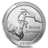 2015 5 oz Silver America the Beautiful ATB Saratoga National Park Coin