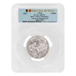 2021 Chad 2 oz Silver Bull vs Bear Pandemic Serial #9 PCGS MS 70 FDOI Antiqued High Relief