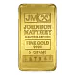 5 gram Johnson Matthey Gold Bar .9999 Fine