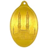 1/2 oz Gold PAMP Suisse Mecca Oval Pendant .9999 Fine