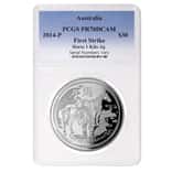 2014 1 Kilo Silver Lunar Year of The Horse Australian Perth Mint PCGS PF 70 First Strike
