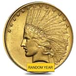 $10 Gold Eagle Indian Head - Almost Uncirculated AU (Random Year)