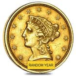 $2.5 Gold Quarter Eagle Liberty Head - Ex Jewelry (Random Year)