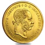 1892 Austria Gold 4 Florins/10 Francs AGW .0933 oz (Abrasions)