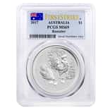 2017 1 oz Silver Year of The Rooster Australia Perth Mint PCGS MS 69 First Strike
