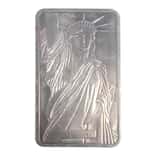 100 oz Johnson Matthey MTB Logo Statue of Liberty Silver Bar .999 Fine