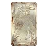 100 oz Johnson Matthey MTB Statue of Liberty Silver Vintage Bar .999 Fine