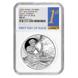 2017 1 oz Silver JFK Solomon Islands NGC MS 69 FDOI First Day of Issue
