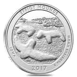 2017 5 oz Silver America the Beautiful ATB Iowa Effigy Mounds National Monument Coin