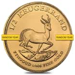 1/2 oz South African Krugerrand Gold Coin (Random Year, Abrasions)