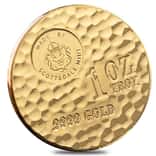 1 oz Tombstone Hammered .9999 Gold Round w/ COA BU