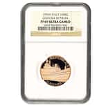 1996 R Italy 100000 Lire Certosa Di Pavia Gold Coin NGC PF 69 UCAM