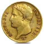 France Gold 20 Francs Napoleon I Abrasions AGW .1867 (Random Year,1806-1815)