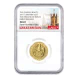2017 Great Britain 1/4 oz Gold Queen's Beasts (Red Dragon) Coin NGC MS 69 Early Releases