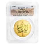 1983 1 oz Canadian Gold Maple Leaf $50 PCGS MS 69 (Carson City Cache Label)